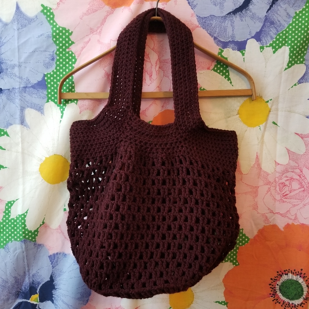 Handmade Crochet Large Market Tote